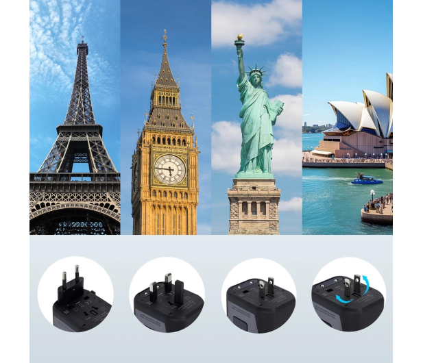 ExtraLink SMART LIFE ADAPTER DLA PODRÓŻNYCH EU/UK/USA/AU/CH - 1570044 - zdjęcie 3