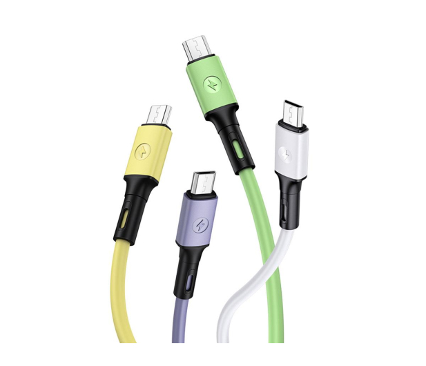 USAMS Kabel U52 microUSB 2A Fast Charge 1m purpurowy SJ435USB04 - 1569006 - zdjęcie 3