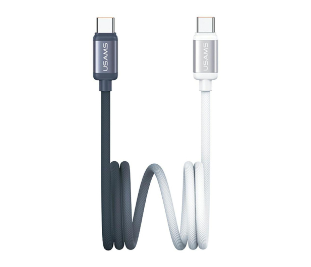 USAMS Kabel U 60W USB-C/USB-C 1,2m czarno biały - 1569122 - zdjęcie