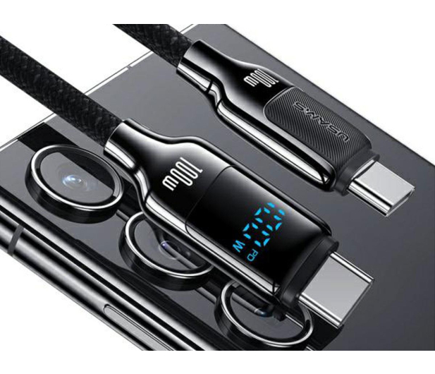 USAMS Kabel USB-C na USB-C 100W 1,2m czarny - 1569147 - zdjęcie 3