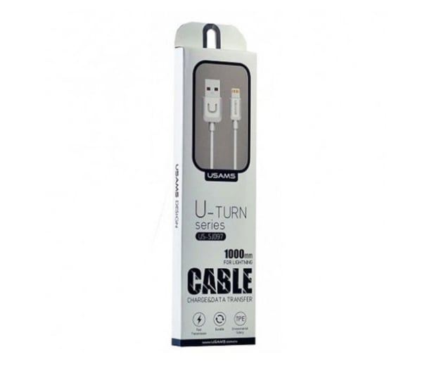 USAMS Kabel U-Turn lightning 1mbiały 2A - 1569161 - zdjęcie 3