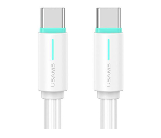 USAMS Kabel USB-C/USB-C 1m SJ73460W biały - 1569154 - zdjęcie