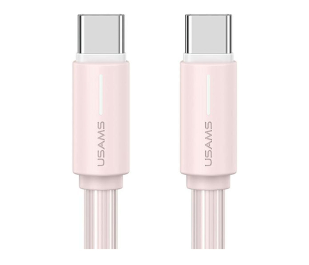 USAMS Kabel USB-C/USB-C 1m SJ73460W różowy - 1569152 - zdjęcie