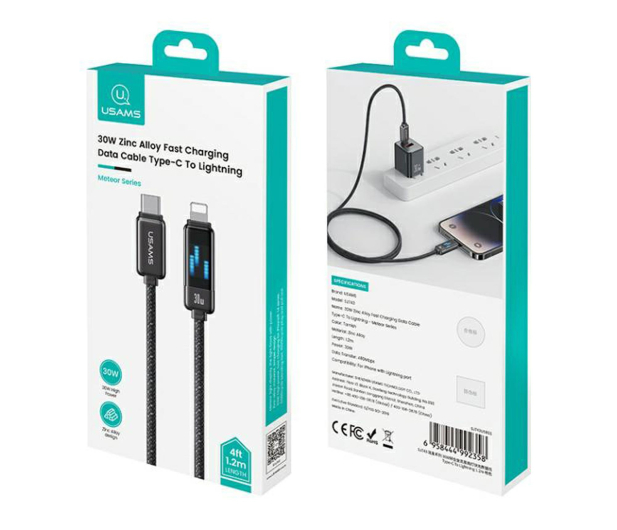 USAMS Kabel USB-C na Lightning 30W 1,2m Fast Charging Data Cable - 1568994 - zdjęcie 6