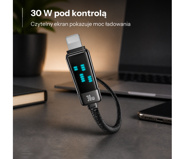 USAMS Kabel USB-C na Lightning 30W 1,2m Fast Charging Data Cable - 1568994 - zdjęcie 2