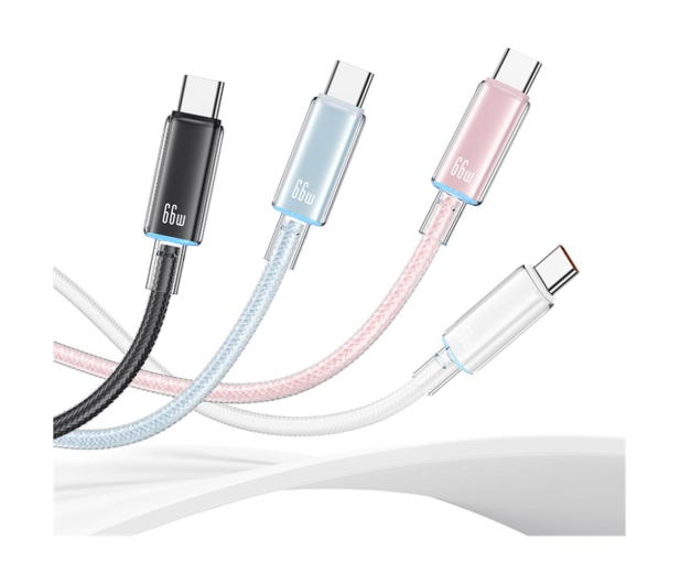 USAMS Kabel US-SJ658 6A USB-A do USB-C 1,2m różowy - 1569089 - zdjęcie 3