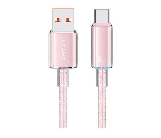 USAMS Kabel US-SJ658 6A USB-A do USB-C 1,2m różowy - 1569089 - zdjęcie
