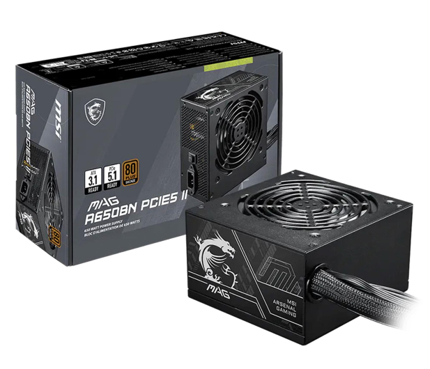 MSI MAG A650BN PCIE5 II 650W 80 Plus Bronze - 1490860 - zdjęcie