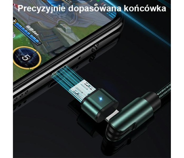 USAMS Kabel pleciony obrotowy U60 2A microUSB czarny - 1569082 - zdjęcie 5