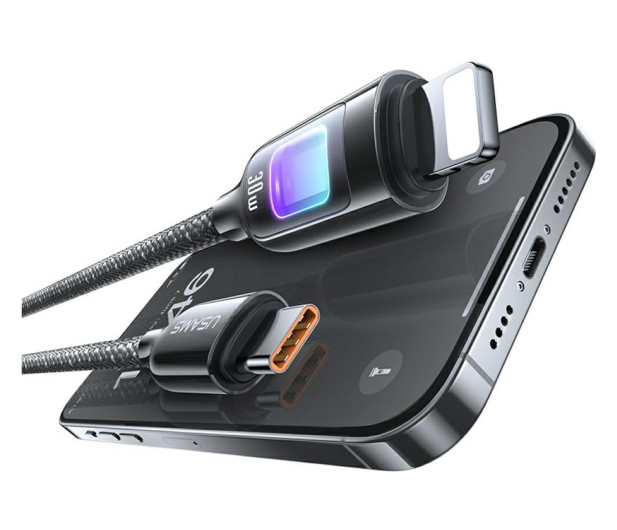 USAMS Kabel 30W USB-C do Lightning 1,2 m tytanowy - 1569107 - zdjęcie 3