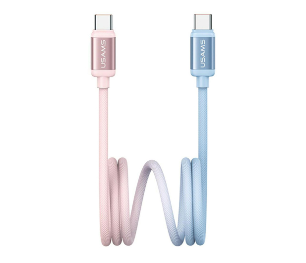USAMS Kabel PD 60W USB-C/USB-C 1,2m niebiesko różowy - 1569077 - zdjęcie