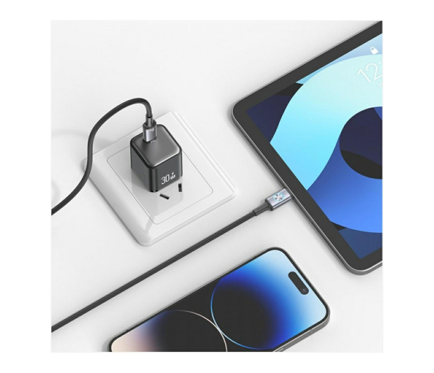 USAMS Kabel 30W USB-C do Lightning 1,2 m tarnish - 1569114 - zdjęcie 2