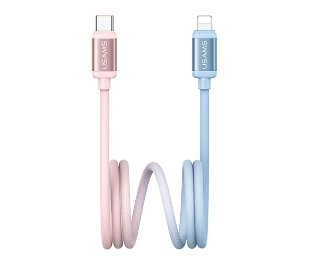 USAMS Kabel 30W USB-C/Lightning 1,2m niebiesko różowy - 1569071 - zdjęcie