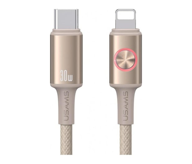 USAMS Kabel 30W USB-C do Lightning 1,2 m tytanowy - 1569098 - zdjęcie