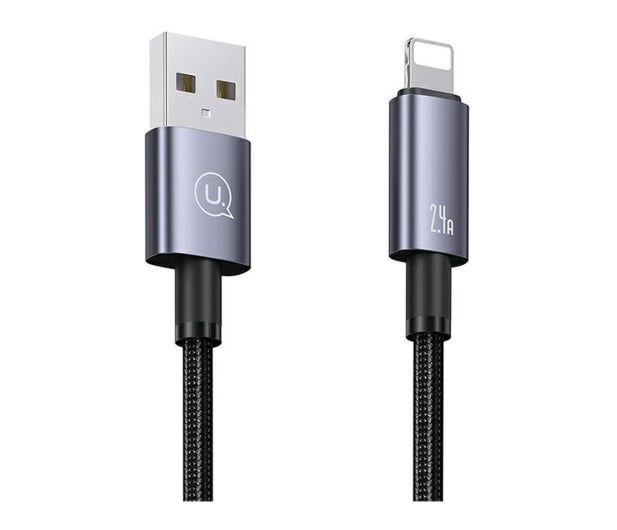 USAMS Kabel USB na Lightning 2,4A 1,2m Fast Charging stalowy - 1569036 - zdjęcie