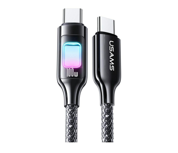 USAMS Kabel 100W USB-C do USB-C 1,2 m stalowy - 1569127 - zdjęcie