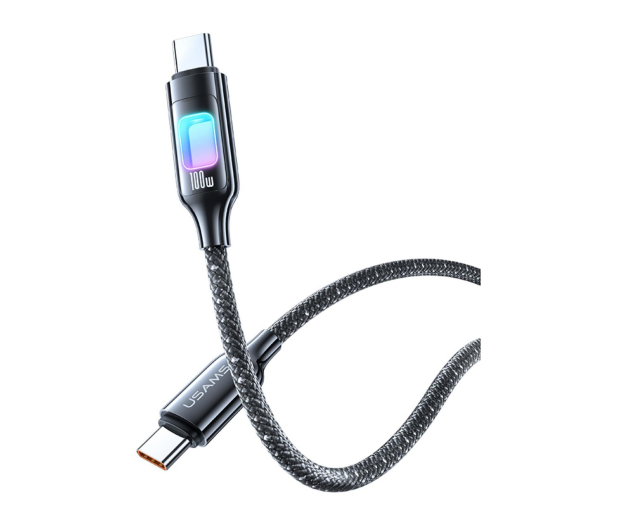 USAMS Kabel 100W USB-C do USB-C 1,2 m stalowy - 1569127 - zdjęcie 2