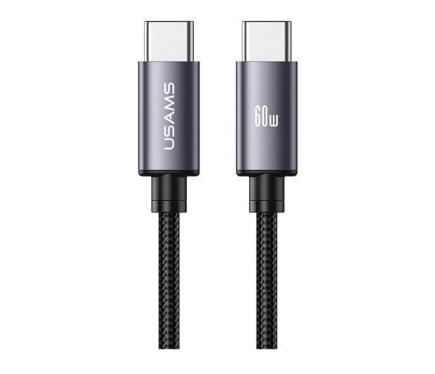 USAMS Kabel U91 60W USB-C do USB-C 1m stalowy - 1569126 - zdjęcie