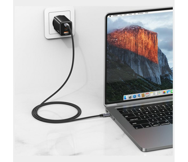 USAMS Kabel U91 60W USB-C do USB-C 1m stalowy - 1569126 - zdjęcie 3