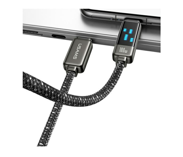 USAMS Kabel USB-C na USB-C 100W 1,2m tytanowy - 1569125 - zdjęcie 2