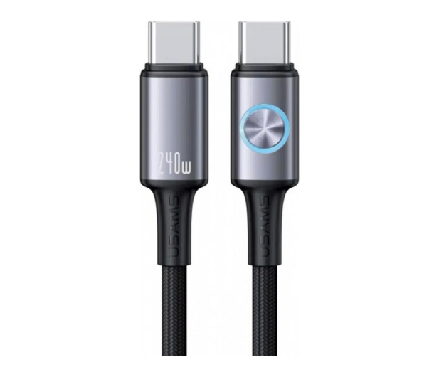USAMS Kabel 240W USB-C do USB-C 1,2m stalowy - 1569137 - zdjęcie