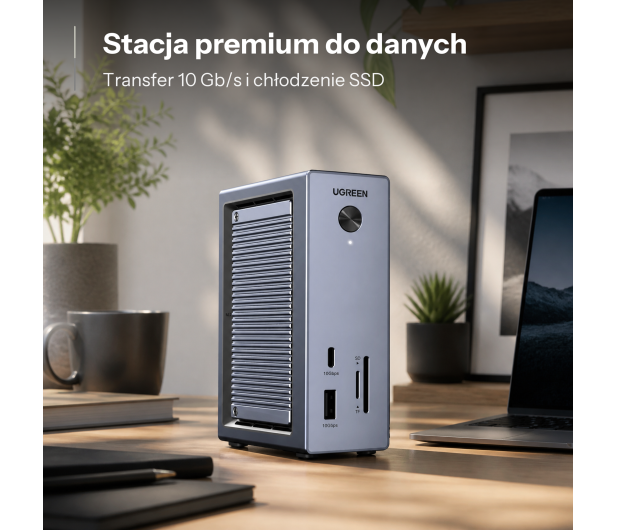 UGREEN Stacja dokująca CM923 USB-C/HDMI 3xUSB USB-C RJ45 SD/TF M.2 - 1574358 - zdjęcie 2