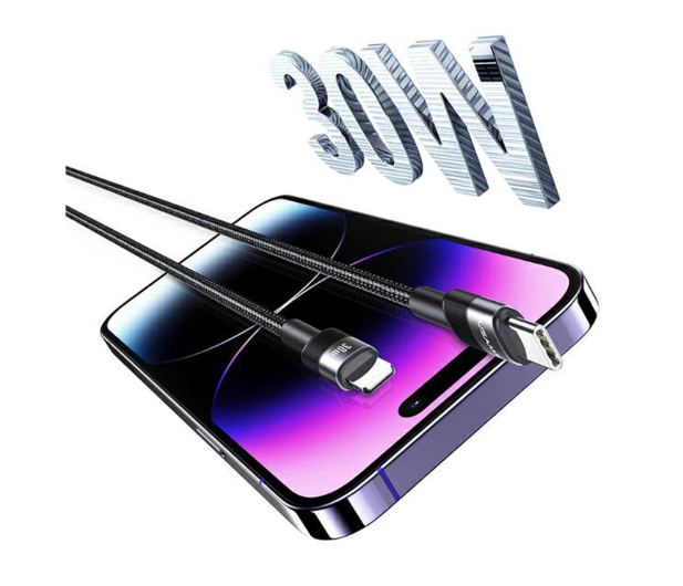 USAMS Kabel USB-C na Lightning 30W 1,2m Aluminum - 1569101 - zdjęcie 3