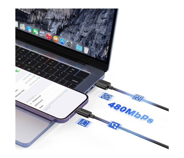 USAMS Kabel 2,4A USB-A do Lightning 1m biały - 1569143 - zdjęcie 6