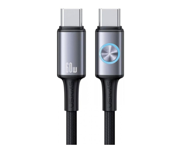 USAMS Kabel 60W USB-C do USB-C 1,2 m stalowy - 1569132 - zdjęcie