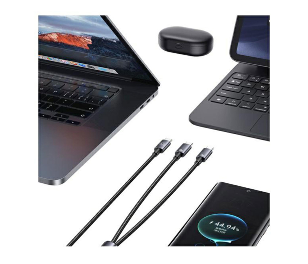 USAMS Kabel 2w1 2xUSB-C 72W 1,2m Aluminum - 1569153 - zdjęcie 6