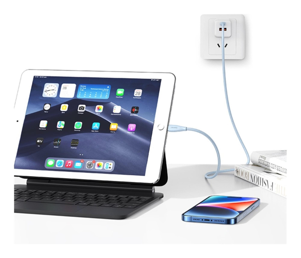 USAMS Kabel 30W USB-C do Lightning 1m różowy - 1569146 - zdjęcie 2