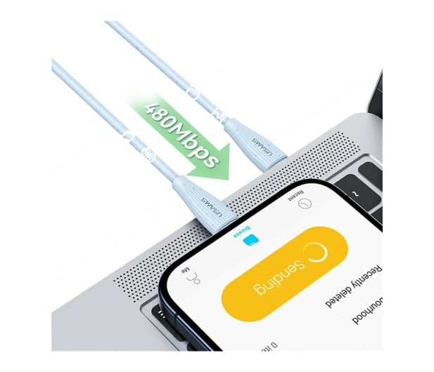 USAMS Kabel 30W USB-C do Lightning 1m różowy - 1569146 - zdjęcie 4