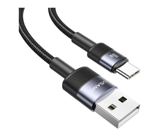 USAMS Kabel U-Turn USB-C 1m czarny - 1569176 - zdjęcie