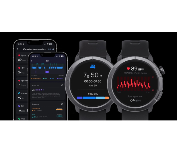 Stelio Activ Pro AI 46mm GPS Czarny - 1575964 - zdjęcie 12