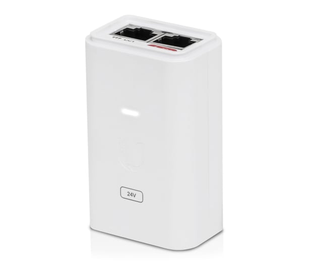 Ubiquiti POE-24-7W-G-WH Zasilacz PoE 24V 0,3A 7W Gigabit Biały - 1573629 - zdjęcie