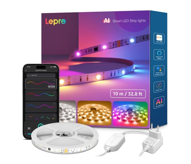 Lepro Taśma LED S2 10m Wi-Fi Bluetooth RGBIC - 1575389 - zdjęcie