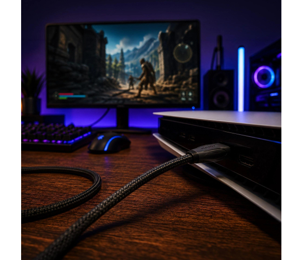 3mk Hardy HDMI 2.1 3m 48Gbps 8K60Hz 4K120Hz eARC VRR ALLM Black - 1579115 - zdjęcie 3