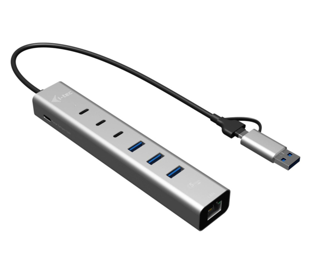 i-tec USB-C/USB-A Metal HUB 6 port 3x USB-C 3x USB-A LAN PD 85W - 1579232 - zdjęcie