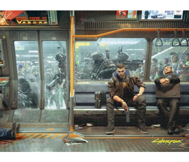 Merch Gaming Puzzle: Cyberpunk 2077 Metro, 1000 elementów - 1581095 - zdjęcie 4