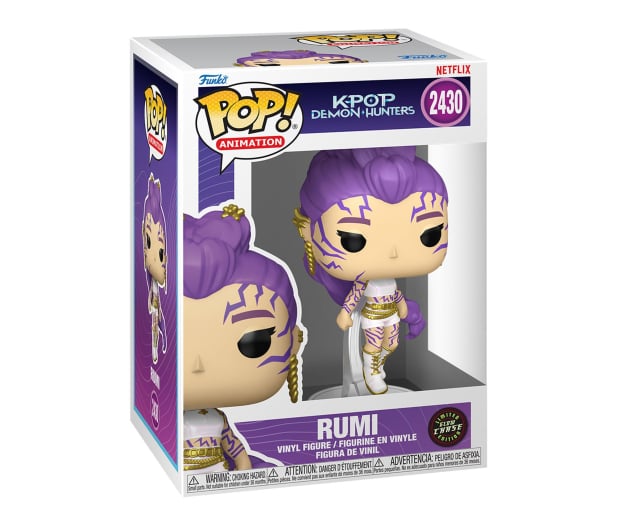 Funko POP POP Animation: KPOP Demon Hunters - Rumi w/Chase (Glow) - 1581104 - zdjęcie 3