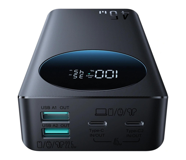 JoyRoom Powerbank 20000 mAh 45W z wyświetlaczem 2x USB-A 2x USB-C - 1586226 - zdjęcie 2