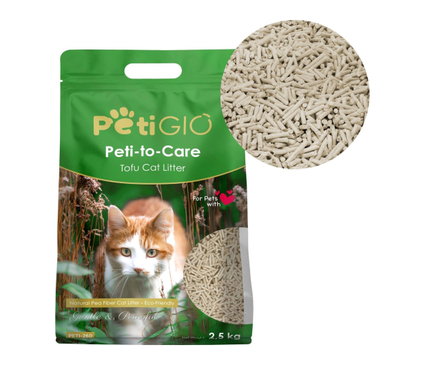 PetiGIO PETI-260 żwirek do kuwety TOFU 2,5 kg - 1581002 - zdjęcie