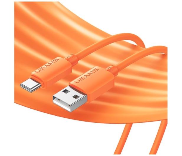 USAMS Kabel 3A Silicone Fast Charging USB-C pomarańczowy - 1569056 - zdjęcie 5