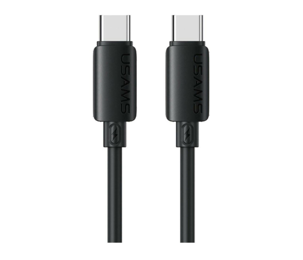 USAMS Kabel 60W 3A Silicone Fast Charging USB-C do USB-C czarny - 1569005 - zdjęcie