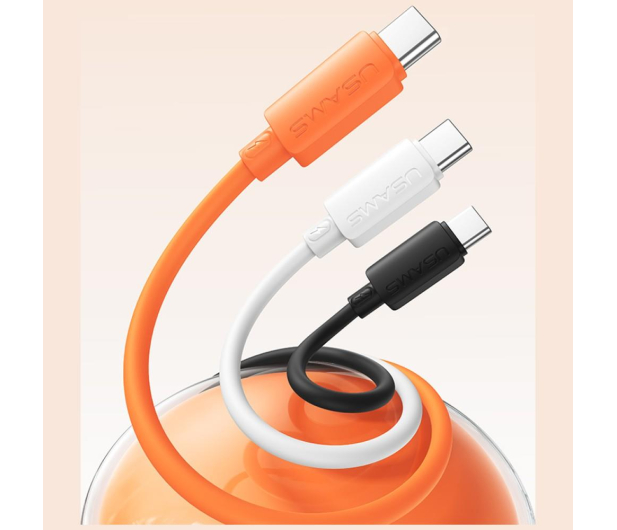 USAMS Kabel 60W 3A Silicone Fast Charging USB-C do USB-C czarny - 1569005 - zdjęcie 3