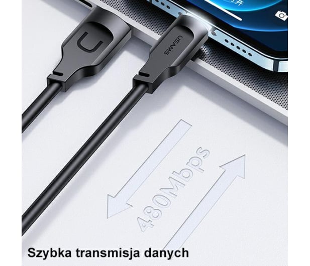 USAMS Kabel lightning 2,4A 1,2m Fast Charging purpurowy - 1569060 - zdjęcie 8