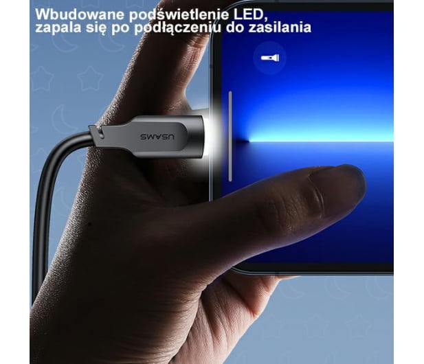 USAMS Kabel USB-C/USB-C 100W 1,2m Port Display zielony - 1569062 - zdjęcie 4