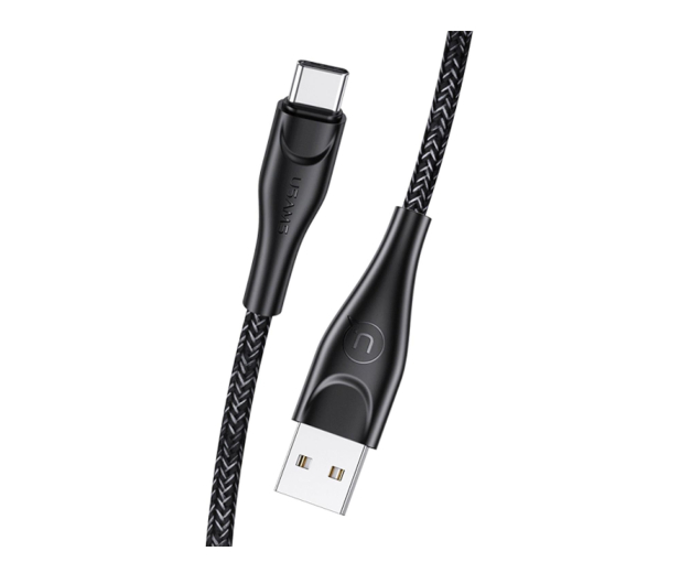 USAMS Kabel pleciony U41 USB-C 1m 2A czarny SJ392USB01 - 1569064 - zdjęcie