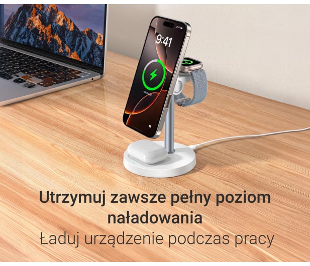 Silver Monkey Core MagCharger 3in1 Biała - 1487257 - zdjęcie 5