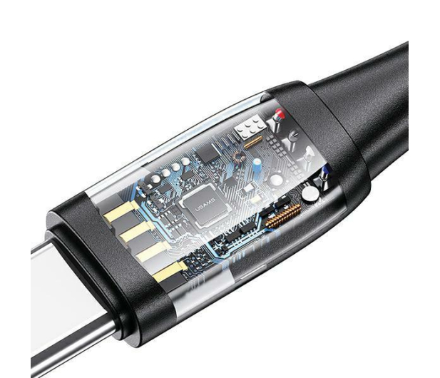 USAMS Kabel 2xC/USB/Micro-USB/Lightning 6w1 1,2m 100W PD czarny - 1568995 - zdjęcie 5